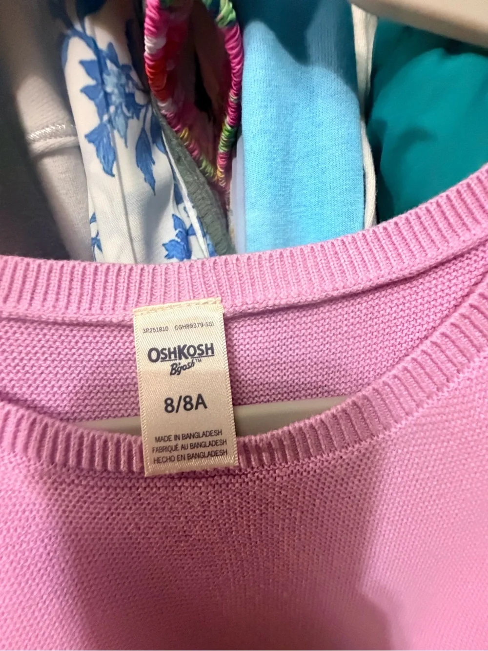 OshKosh B’gosh Girls Size 8 Pink Top & Floral Ruffle Skirt Outfit NWOT